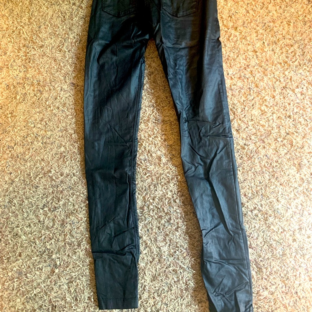 Faux leather pants